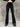 FLARED TROUSERS BLACK VELVET FLORAL FLARED FIT FOR A FLATTERING SILHOUETTE