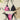 FLORAL BLACK BIKINI SET WITH RESURRECTION PINK STRAP