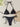 FLORAL BLACK BIKINI SET WITH RESURRECTION PINK STRAP
