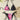FLORAL BLACK BIKINI SET WITH RESURRECTION PINK STRAP