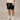 FRAYED-HEM BLACK DENIM SHORTS HANDMADE COTTON SUNFADED SPRAY BLACK