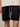 FRAYED-HEM BLACK DENIM SHORTS HANDMADE COTTON SUNFADED SPRAY BLACK