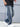 FRAYED STRIPE WIDE LEG DENIM PANTS RAW HEM JEANS