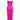 FUCHSIA MIDI DRESS WITH SPAGHETTI STRAPS STRETCH FABRIC CASUAL DRESS