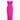 FUCHSIA MIDI DRESS WITH SPAGHETTI STRAPS STRETCH FABRIC CASUAL DRESS