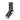 GENDER NEUTRAL COTTON BLEND BLACK SOCKS WITH WHITE SMILEY FACES