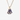 GOLD CHAIN NECKLACE WITH BLUE LETTER PENDANT 18K GOLD PLATING