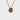 GOLD CHAIN NECKLACE WITH RED GEMSTONE PENDANT - ELEGANT JEWELRY ACCESSORY