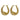 GOLD COILED HOOP EARRINGS PAIR FOR WOMEN JEWELRY ACCESSORY