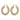 GOLD CRYSTAL HOOP EARRINGS ZINC ALLOY GROWTH RHINESTONE HOOPS