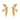 GOLD FLYING BIRD AESTHETIC EARRINGS PAIR