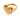 GOLD HEART RING CHUNKY HEART GOLD ZINC ALLOY