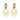 GOLD HEART-SHAPED EARRINGS PAIR FOR WOMEN JEWELRY GIFT