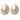 GOLD HOOP EARRINGS SINGLE RHINESTONE HOOPS ZINC ALLOY