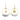 GOLD HOOP EARRINGS WITH SEA-THEMED CHARMS AND WHITE STONE ACCENTS