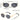 GOLD RIM SUNGLASSES: TWO PAIRS, Y2K STYLE METAL