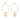 GOLD STAR GIRL HOOP EARRINGS ZINC ALLOY