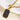 GOLD-TONE NECKLACE WITH BLACK PENDANT STAINLESS STEEL NECKLACE