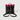 GOTHIC BACKPACK BOW STUD LARGE RED AND BLACK