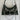 GOTHIC CROCODILE SLING BAG WITH SILVER CHAIN AND FIXED SHOULDER STRAPS