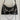 GOTHIC CROCODILE SLING BAG WITH SILVER CHAIN AND FIXED SHOULDER STRAPS