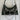 GOTHIC CROCODILE SLING BAG WITH SILVER CHAIN AND FIXED SHOULDER STRAPS