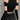 Black gothic open shoulder crop top with detached sleeves featured in stylish outfit
