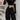 GOTHIC OPEN SHOULDER CROP TOP AND CARGO PANTS OUTFIT SET