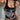 GRAPHIC PRINT BLACK TANK TOP COLLAR VEST