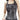 GRAPHIC PRINT HALTER TOP SLEEVELESS GRAY