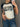 GRAPHIC TEE - BOLD CONTRAST VINTAGE PRINT IN WHITE AND NAVY
