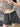 GRAY ATHLETIC SHORTS WITH CREAM WAISTBAND CLASSIC FIT CASUAL