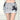 GRAY BLACK CAT MINI SKIRT