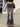 GRAY DENIM BELL-BOTTOM JEANS WITH LOW WAIST AND Y2K WASHED STRETCH