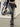 GRAY DENIM BELL-BOTTOM JEANS WITH LOW WAIST AND Y2K WASHED STRETCH