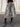 GRAY DENIM CARGO SHORTS LOOSE FIT DENIM PANTS