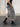 GRAY DENIM CARGO SHORTS LOOSE FIT DENIM PANTS