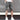GRAY DENIM CARGO SHORTS WASHED RIPPED DENIM