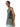 GRAY DISTRESSED GRAPHIC TANK TOP WITH NECKLACE LOOSE FIT SLEEVELESS DESIGN