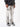 GRAY DISTRESSED JEANS WITH CROSS DESIGNS MID WAIST COTTON BLEND STRAIGHT LEG