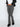 GRAY FLARED LEGGINGS SLIM FIT CASUAL STREET LOOK