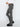 GRAY FLARED LEGGINGS SLIM FIT CASUAL STREET LOOK