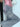 GRAY FLARED TROUSERS WITH ELEGANT BUTTERFLY EMBROIDERY