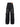 GRAY FRINGED DENIM PANTS MID WAIST STRAIGHT LEG DESIGN