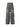 GRAY FRINGED DENIM PANTS MID WAIST STRAIGHT LEG DESIGN