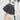 GRAY HEART PLEATED SKIRT WITH LACE TRIM