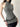 GRAY HIGH NECK HALTER TOP WITH BELT