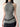 GRAY HIGH NECK HALTER TOP WITH BELT