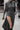 GRAY KNIT MOCK NECK DRESS WITH LONG SLEEVES AND THIGH-HIGH SLIT