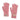 GRAY KNITTED GLOVES WITH PINK ACCENTS FOR ADULTS